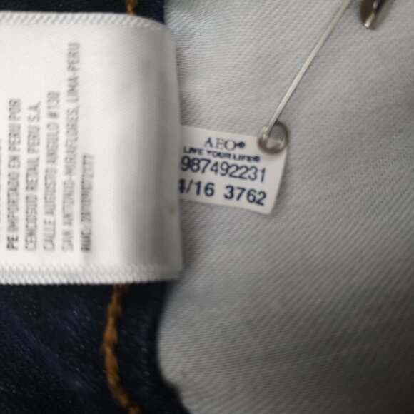 American Eagle Slim Straight Men's Size 32/32 Dark Wash Extreme Flex Blue Jeans - Picture 8 of 15